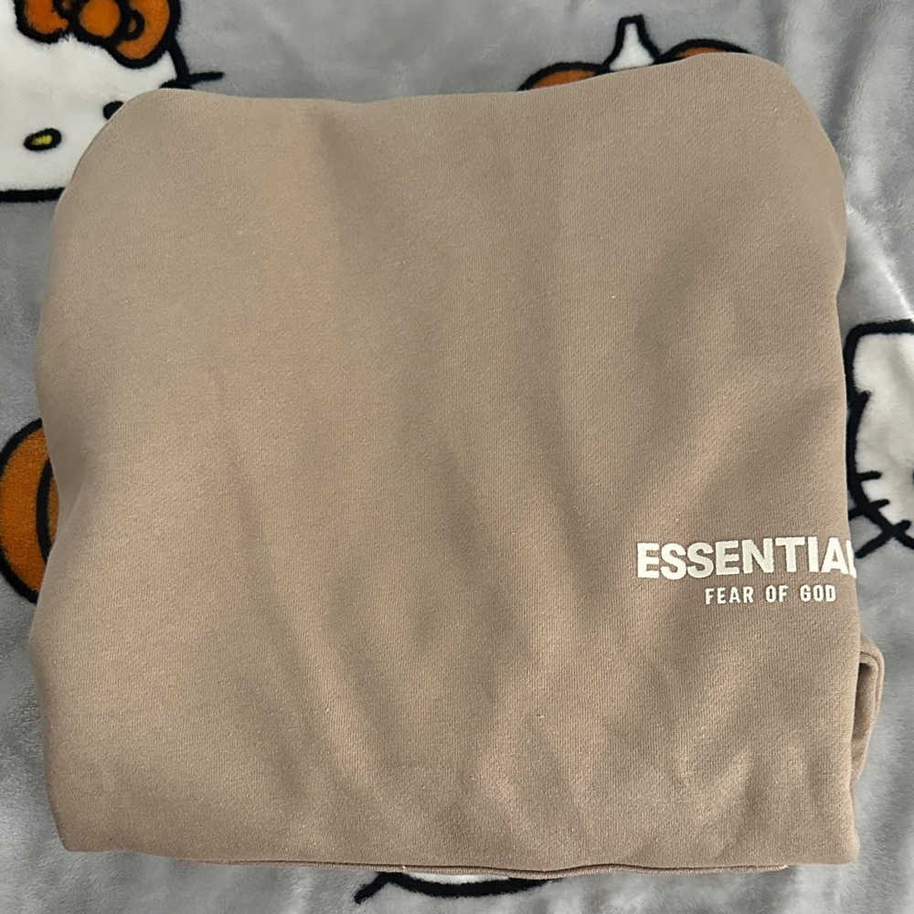 Essentials Fear of God Beige Logo Sweatshirt